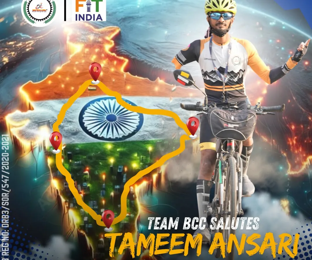 We salute the unstoppable spirit of our rider, Tameem Ansari. This graphic celebrates his monumental solo Bangalore to Bangalore (B2B) ride, where he covered the breadth of India on his cycle. Journeys like his are a massive source of inspiration for our entire club.