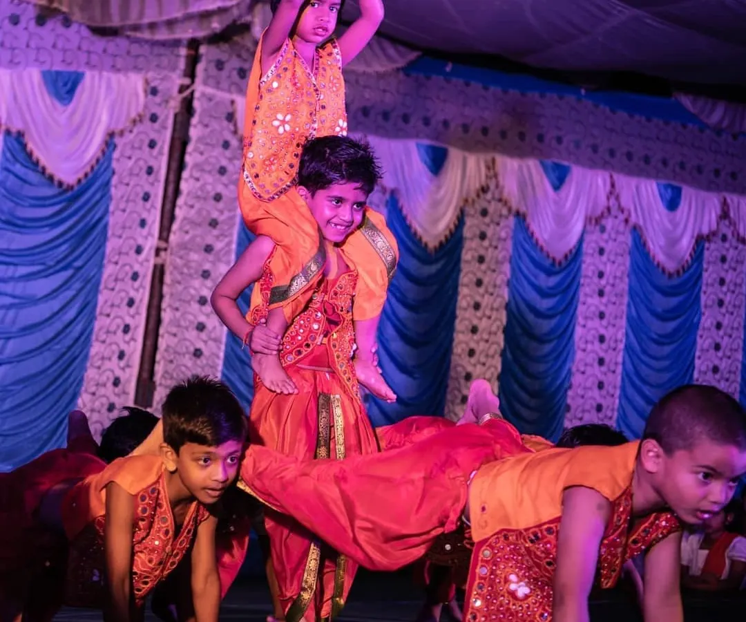 I am so proud of my little rockstars! This is from our Ganesh Chaturthi stage performance, where they pulled off some incredible acrobatic moves. We train our kids for stage shows, building their confidence and teamwork.