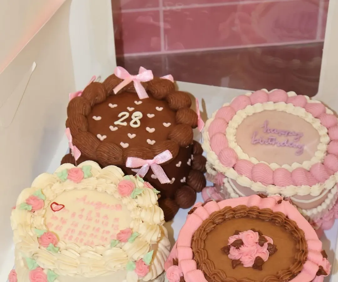 We believe in making celebrations personal and pretty. This set of four vintage-style mini cakes shows how we can create a unique theme for your special occasion, with each cake telling its own sweet story.