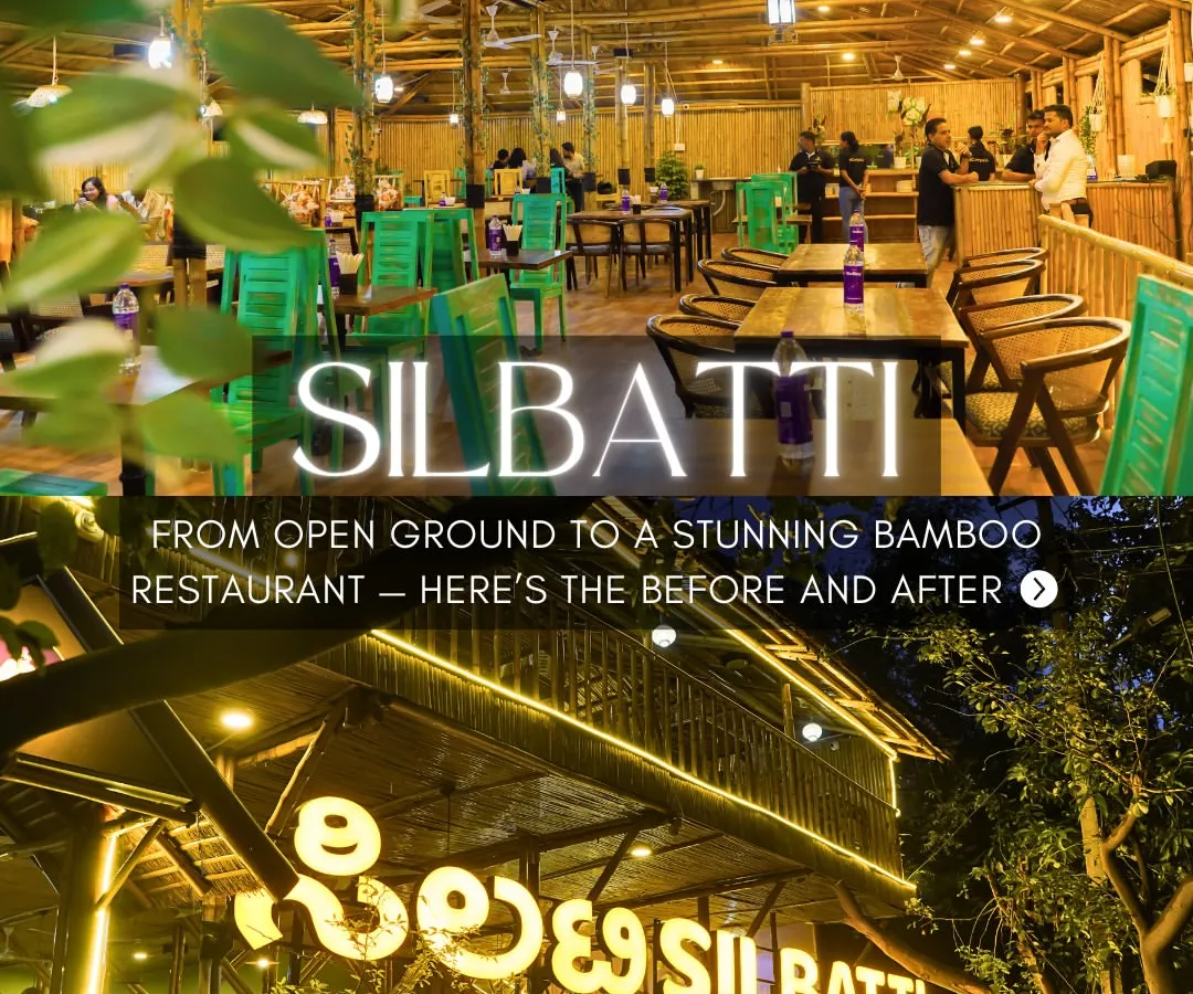 I don't just use natural materials, I build with them. This is the Silbatti restaurant in Bangalore, a project I designed and constructed entirely from bamboo, from the main structure to the fine interior details.