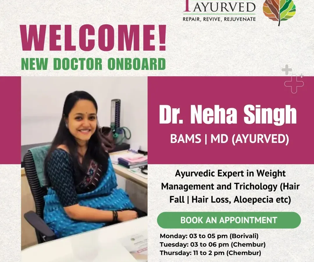 We are pleased to have Dr. Neha Singh on our team. Her specialization in 'Sthoulya' (obesity) and metabolic disorders allows us to provide expert, focused care for patients struggling with stubborn fat and lifestyle-related weight gain.