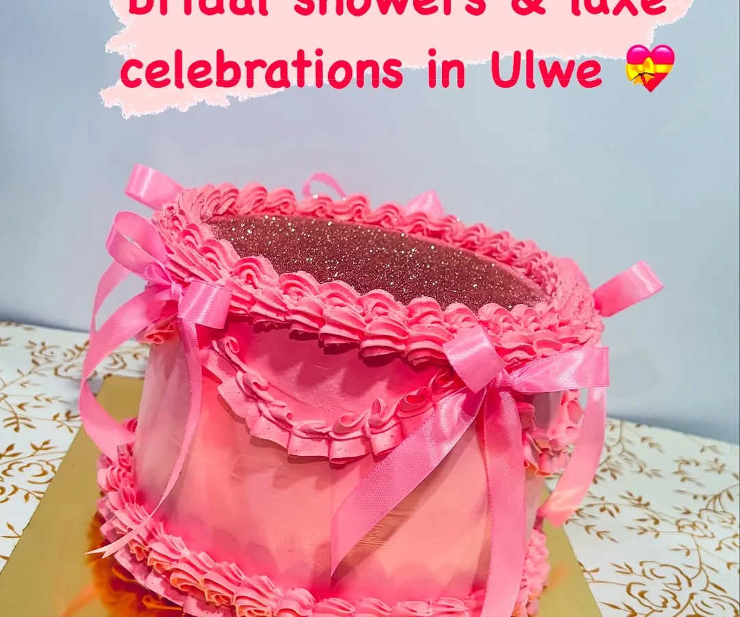 This is my Pinterest-inspired Pink Bow Cake, perfect for luxe celebrations. It features delicate, hand-piped buttercream ruffles and is adorned with real satin ribbons for an extra touch of elegance.
