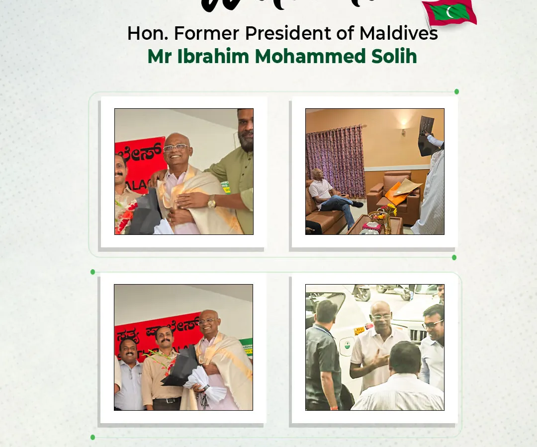 We were honored to host the Hon. Former President of Maldives, Mr. Ibrahim Mohammed Solih, for a 10-day personalized treatment and care program at our hospital. This visit is a testament to the trust high profile individuals place in our authentic Ayurvedic healing.