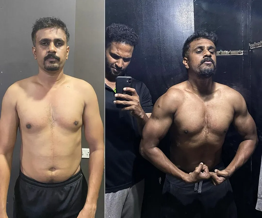 It's not just about losing weight; it's about building strength. This client's body recomposition journey shows a significant increase in muscle definition and a leaner physique, achieved through a targeted muscle gain program and clean eating.