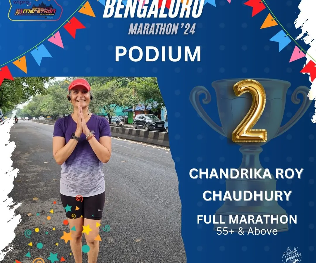 This is what pure determination looks like. I am incredibly proud of Chandrika Roy Chaudhary, who secured a podium finish in the 55+ age category. It proves that with structured training, age is truly just a number.