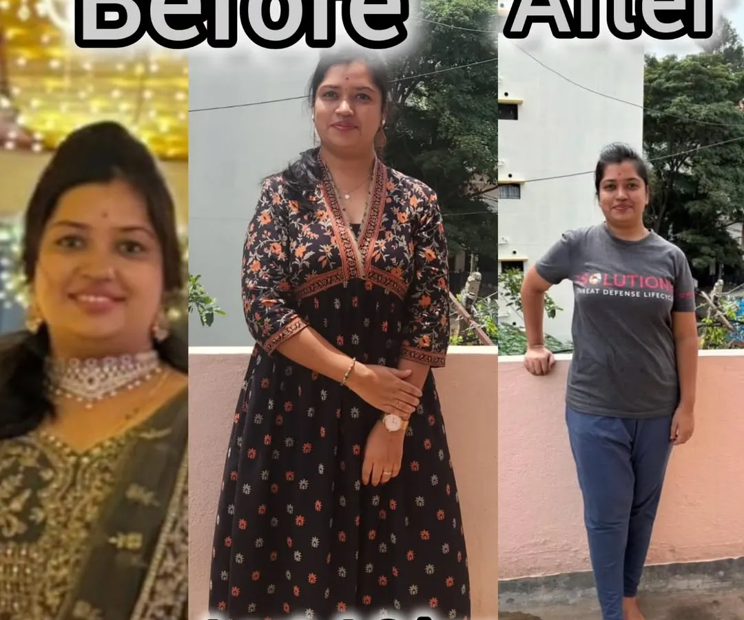 This is what consistency looks like. My student lost 4.2 kgs and significant inches with traditional yoga. We focus on real, sustainable results without unnecessary drills, proving that the right technique is more powerful than just working out hard.