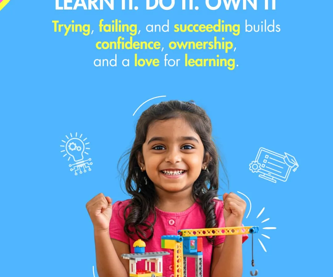 This smile of accomplishment says it all. I foster an environment where kids learn to try, fail, and ultimately succeed, building not just models, but also the confidence to own their achievements.