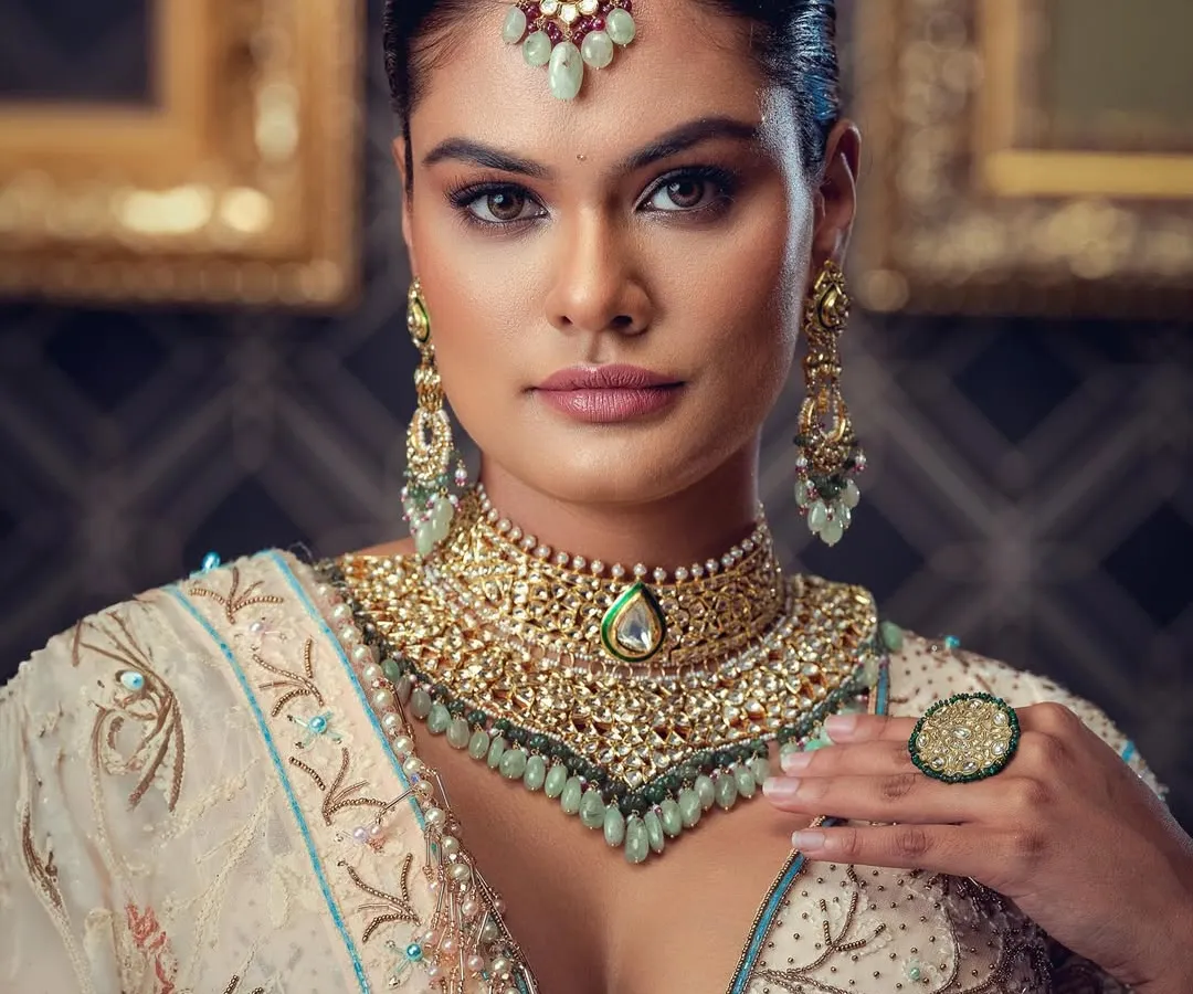 A close-up bridal portrait that focuses on the intricate details of the jewelry and the flawless makeup. I work to capture a sense of modern elegance in my bridal photography, ensuring the final images are both timeless and striking.