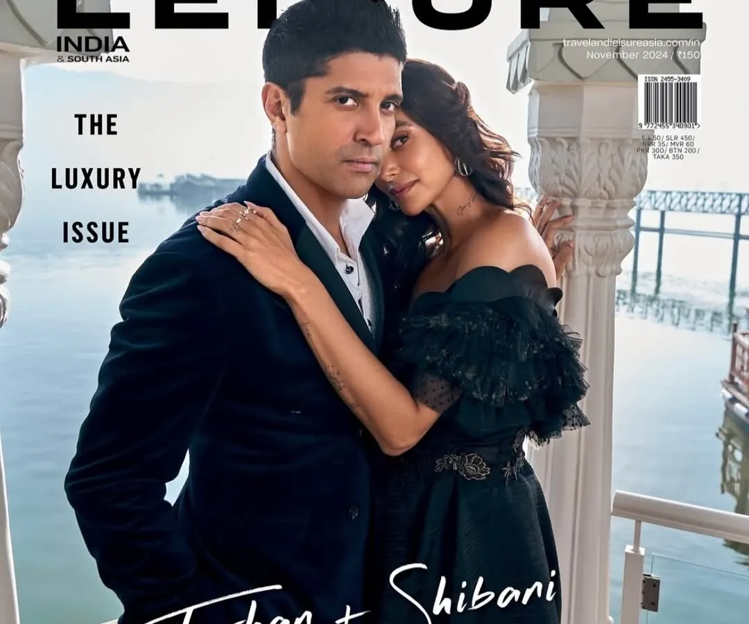 For the cover of Travel + Leisure's Luxury Issue, I had the pleasure of styling Farhan and Shibani Akhtar. This shot captures their elegance perfectly, with Farhan in a classic tuxedo and Shibani in a beautiful off-shoulder gown, set against the serene backdrop of Raffles Udaipur.