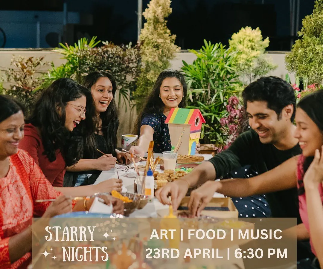 This is what pure joy looks like! Our Starry Nights events are all about laughter, good company, and making something beautiful under the magical evening sky. It's the perfect plan for a chill, relaxed night out with your favorite people.