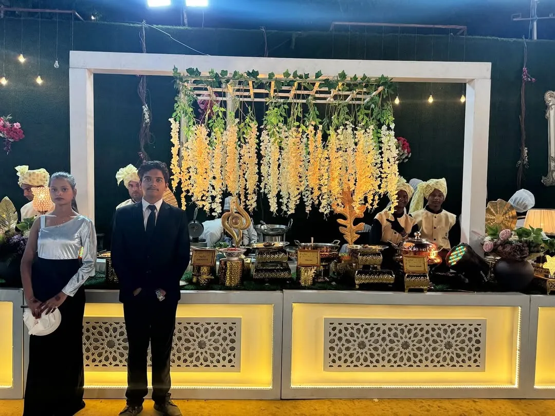 An elegant buffet setup for a large wedding celebration. I focus on creating a presentation that is as impressive as the food itself, ensuring a premium experience for your guests.