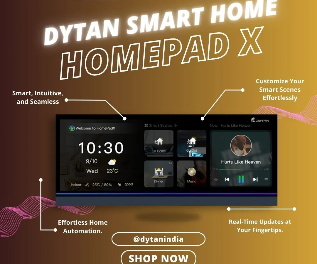 This is the HomePad X, the heart of your smart home. Its intuitive, seamless interface allows for effortless home automation, letting you customize smart scenes and see real time updates at a glance.