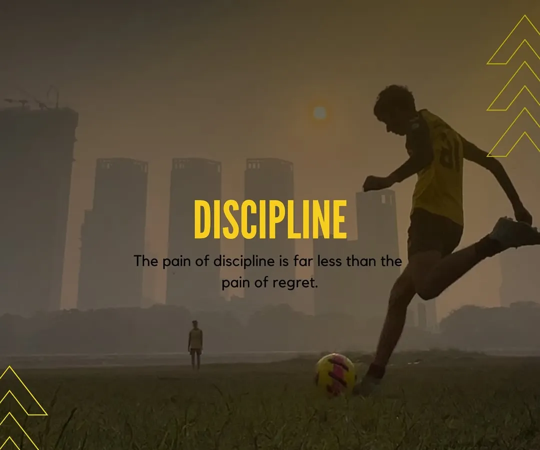 Discipline is the foundation of everything we do. We believe the pain of hard work today is far less than the pain of regret tomorrow. This is how we build character on and off the pitch.