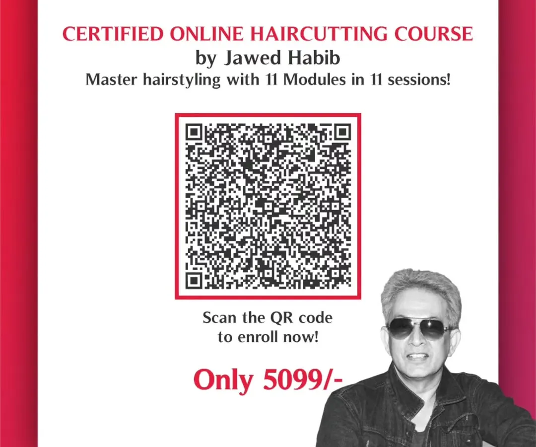 You can start your journey to becoming a certified hairstylist today. I have made my online haircutting course simple and affordable, with 11 modules in 11 sessions, so anyone can learn and start earning. Just scan the code to enroll.