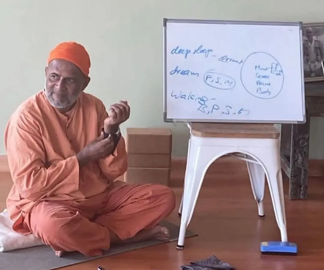 Here, I am explaining the states of consciousness as described in Vedanta. My courses go beyond physical postures, delving into the nature of the mind and the Self through ancient texts and practical philosophy.