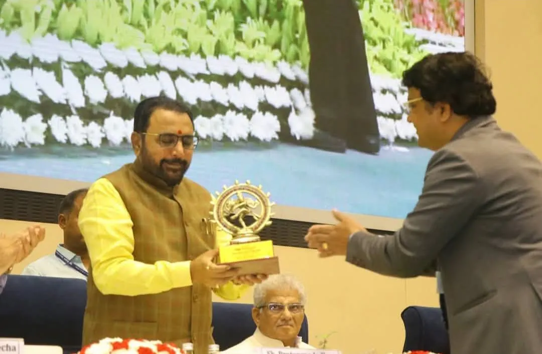 Being recognized at the Yoga Mahotsav in Vigyan Bhawan, Delhi, was a great honor. It shows my commitment to spreading authentic yoga, acknowledged on a national platform.