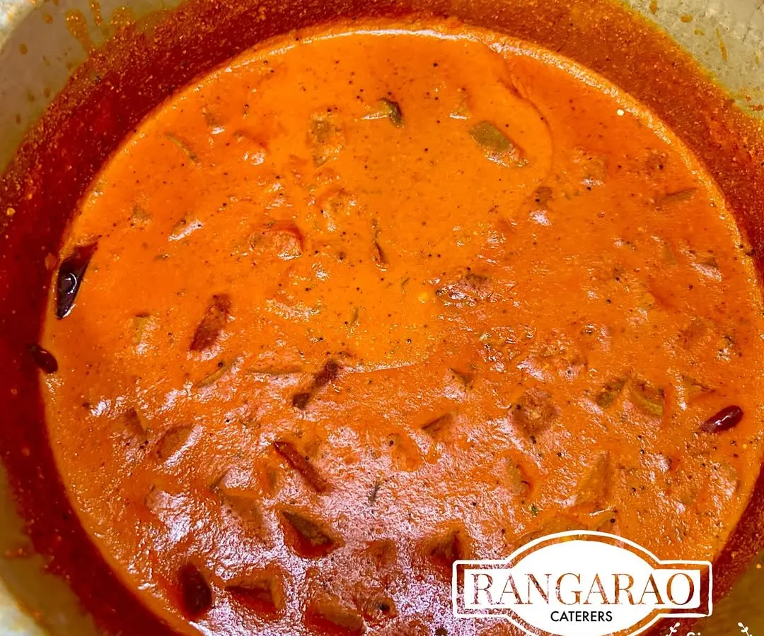 A close-up of our signature Mangaluru Southekayi Huli, a flavourful cucumber curry from the coastal region of Karnataka. This dish is a perfect example of the authentic regional recipes we specialize in.