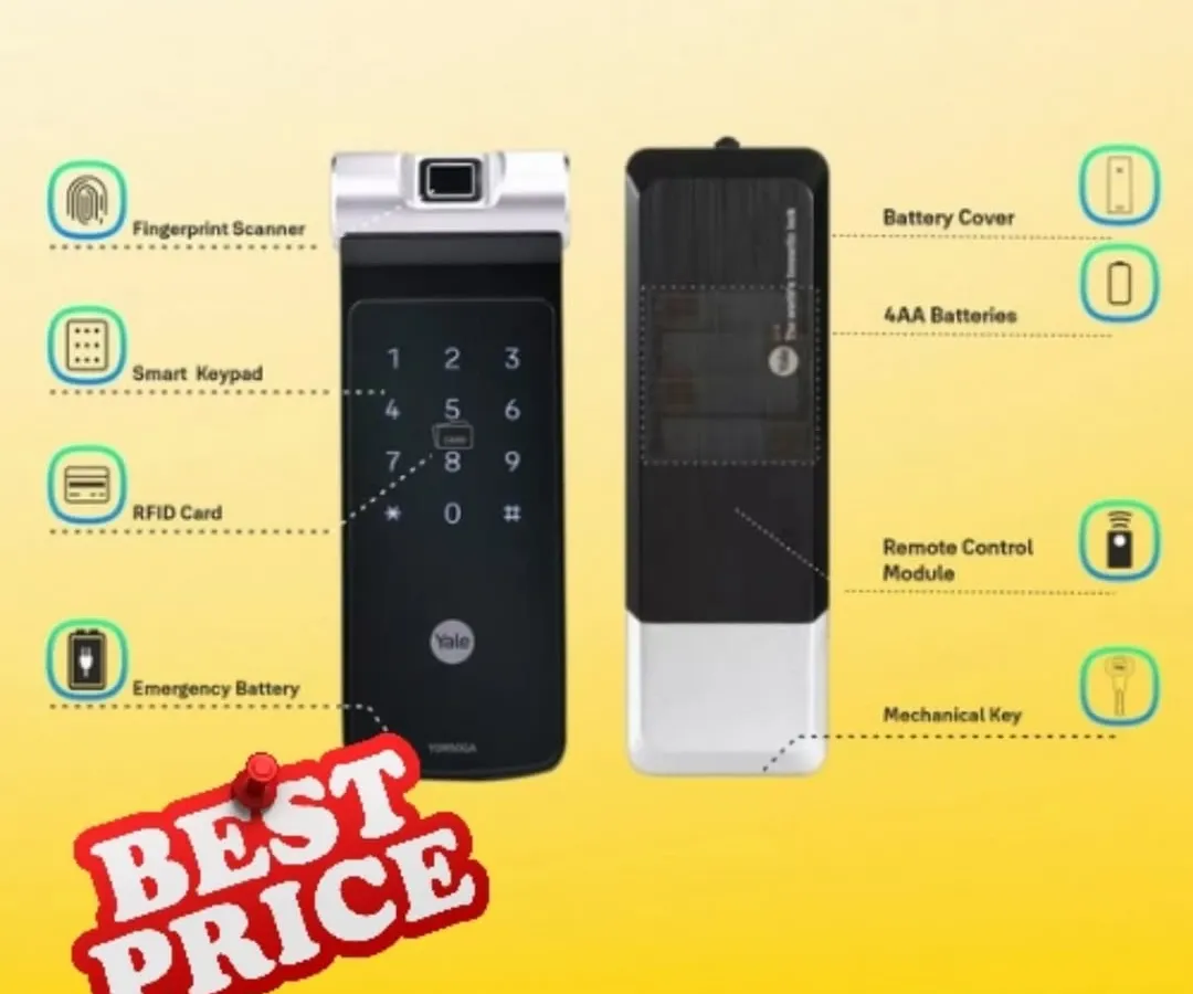 This Yale YDR 50 GA smart lock is a perfect example of multi-layered security. We ensure our installations provide you with flexible access options, including a biometric fingerprint scanner, a smart keypad for PIN codes, RFID card access, and a mechanical key for emergency backup.