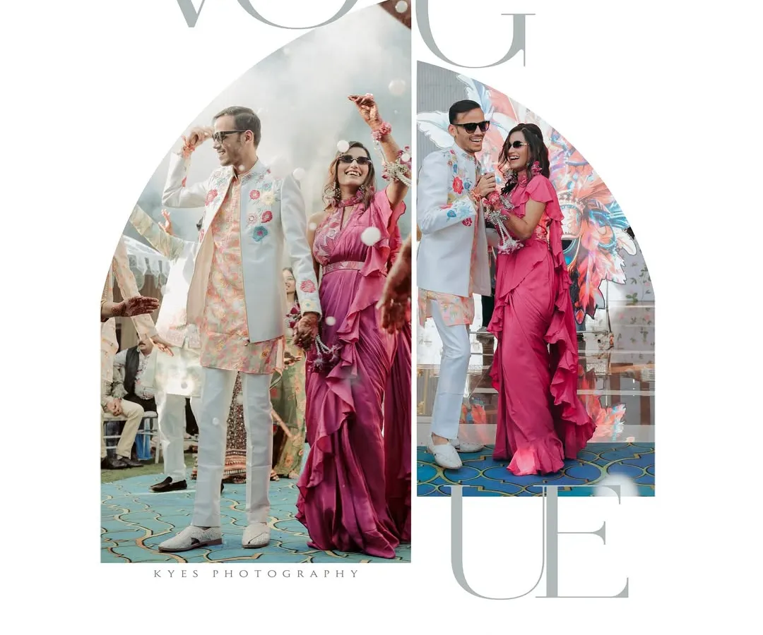 For this Haldi, we went for a full-on magazine cover vibe. It shows how I mix candid fun with a high-fashion, cinematic style to give your event photos a unique and modern feel.