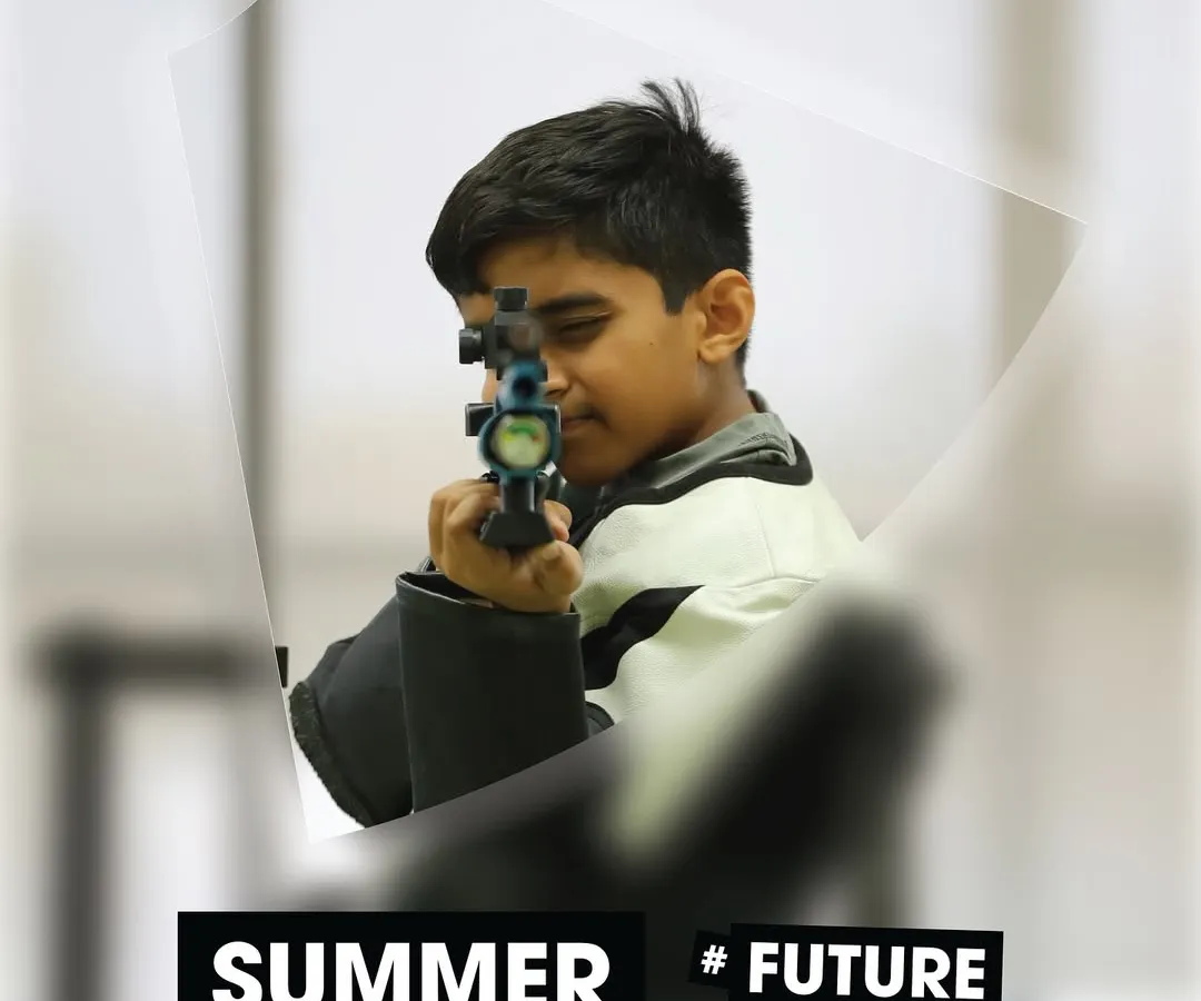The future of shooting starts here. This promotional image for my Summer Camp 2025 captures the focus and potential I see in every young athlete. It's an invitation for your child to discover their own strength and discipline in a safe, structured environment.