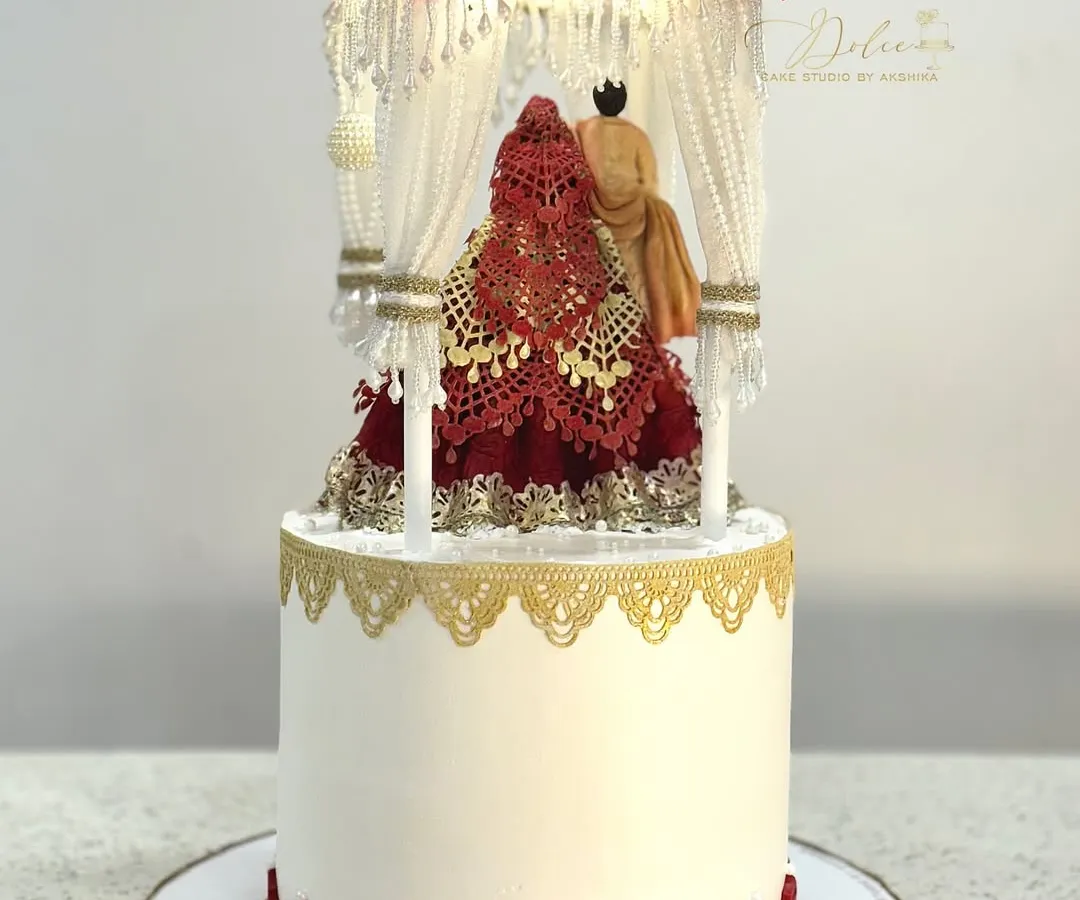 This Mandap cake was a true labor of love for my sister-in-law's anniversary. In my class, you'll learn the structural planning required to create such intricate and culturally significant celebration cakes.