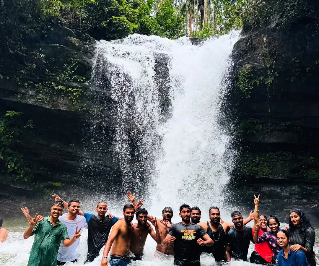 Nothing beats the pure joy of cooling off in a natural waterfall pool after a rewarding trek. This is a moment from one of our trips where everyone just let go and enjoyed the refreshing waters together.