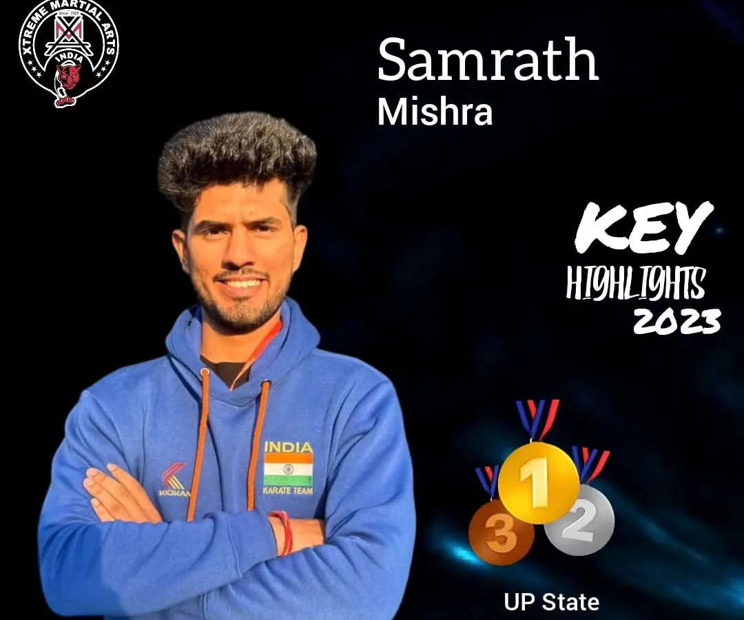Results speak louder than words. This is a snapshot of Samrath Mishra's incredible 2023, securing gold at the U-21 National and UP State championships. We do not just participate; we aim for the podium.