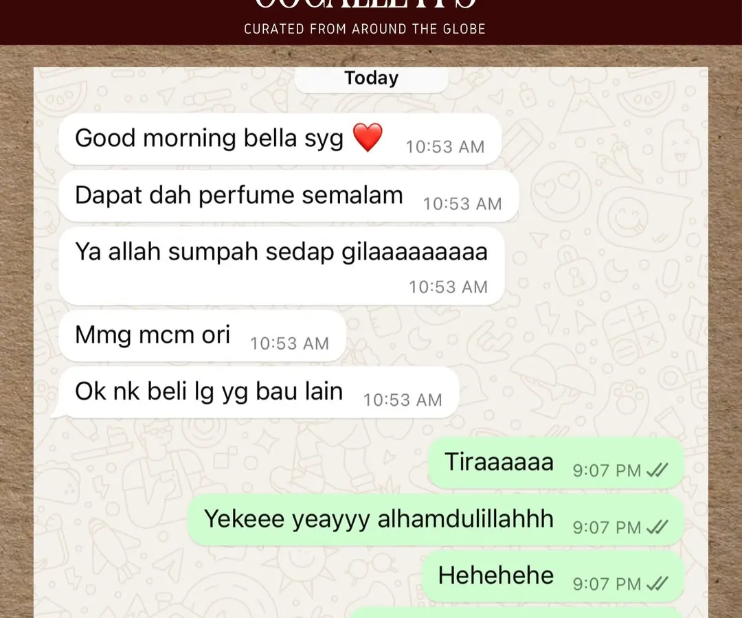 I love getting messages like this. This customer was so happy, saying the perfume smells amazing and just like the original. It's feedback like this that makes me so happy to share these finds with you all.