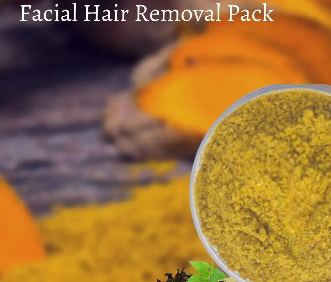 My 100% natural Facial Hair Removal Pack, ready for you. This powder is a blend of herbs that not only helps with unwanted hair but also works on sun tan and dark spots. Just mix it into a paste for a painless, skin-smoothing treatment at home.
