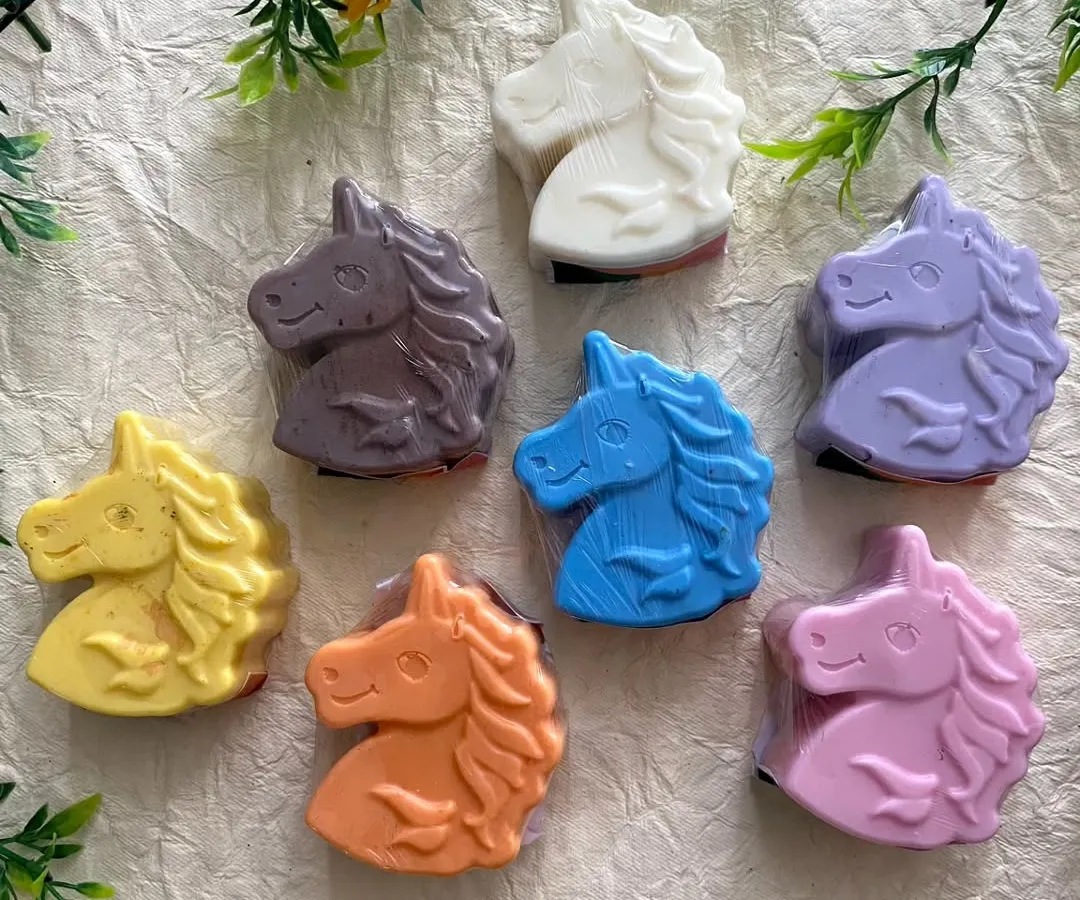 I love making bathtime magical for kids. This collection of colorful unicorn soaps is a perfect example. They are made with my gentle, paraben-free formula, so they are safe for children and make for a perfect, fun-filled bath.