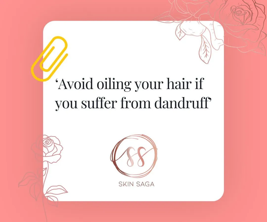 A common myth I often address is that oiling helps with dandruff. In fact, the fungus that causes dandruff feeds on oil, so applying it can make the condition worse. For a healthy scalp, it's best to use medicated treatments for dandruff and save oiling for when your scalp is clear.
