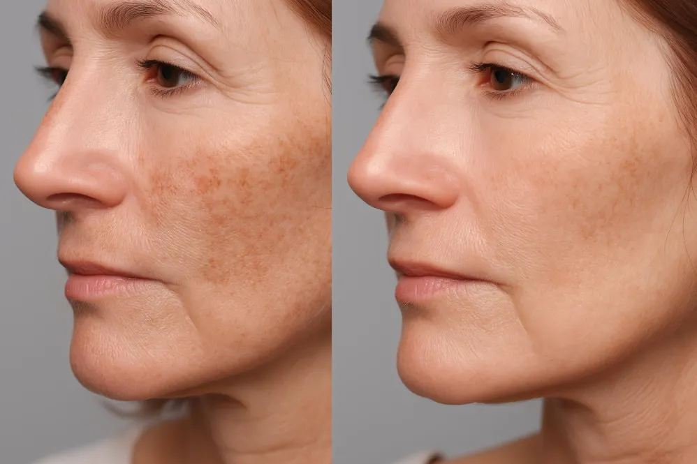Melasma can be particularly challenging for Indian skin, often recurring despite careful skincare. This result was achieved through a patient, multi-step approach combining Q-switched laser toning with a strict, medically-guided skincare regimen. My focus is always on gentle, consistent progress to avoid rebound pigmentation and achieve lasting clarity.