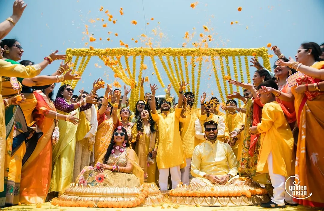 The pure, vibrant energy of a Haldi ceremony! We love being in the middle of the fun, capturing the laughter and chaos as family and friends shower the couple with love and turmeric.