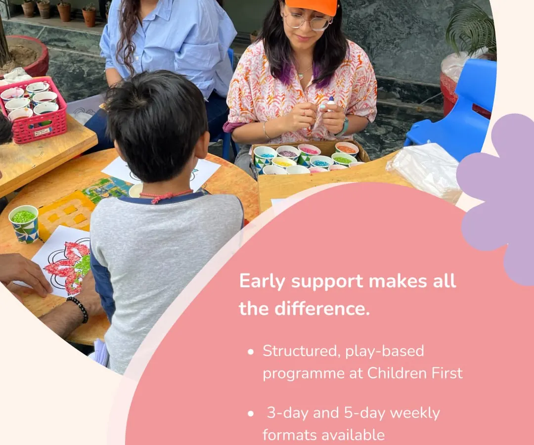 Early support makes all the difference. This image captures a moment from our Early Intervention Centre, where we use structured, play-based activities to help children under 6 with developmental delays build communication, social, and sensory regulation skills in a nurturing environment.