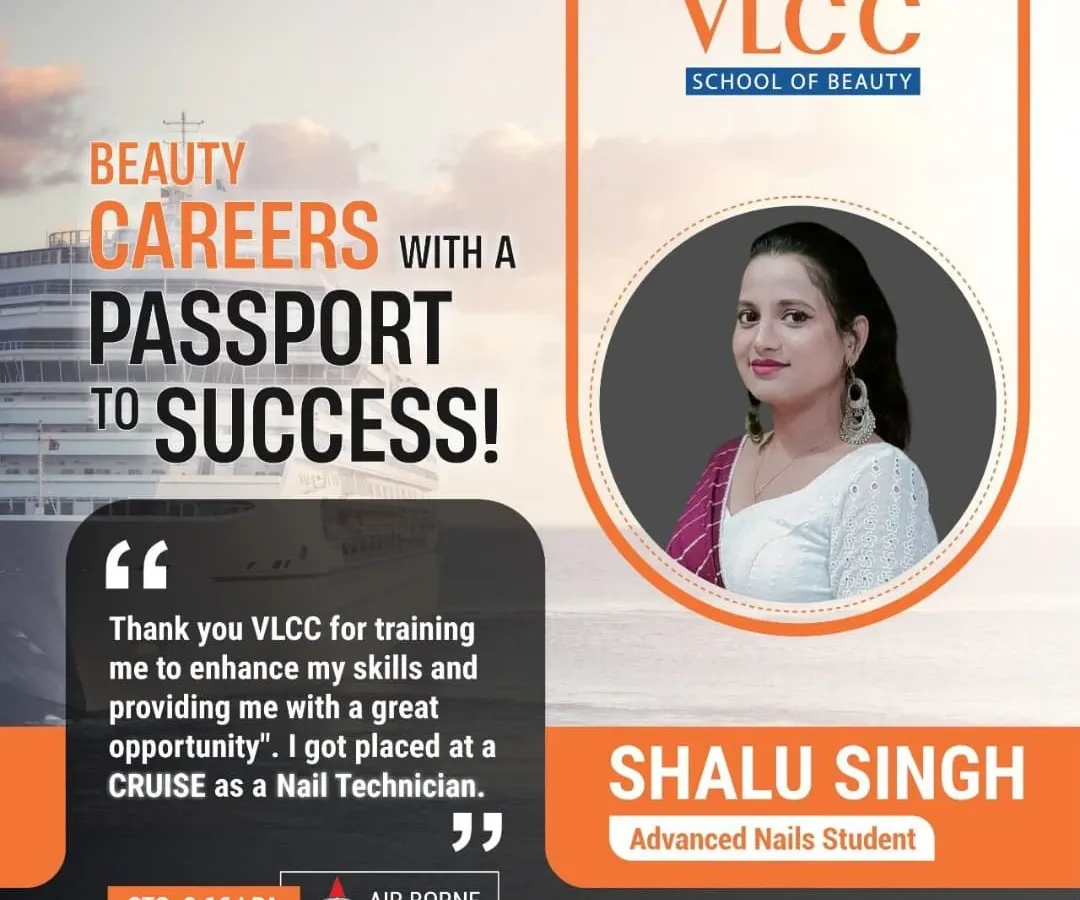 This is what success looks like. Our Advanced Nails student, Shalu Singh, secured a placement as a Nail Technician on a cruise line with an impressive CTC of 8.16 LPA, turning her passion into a high-flying international career.