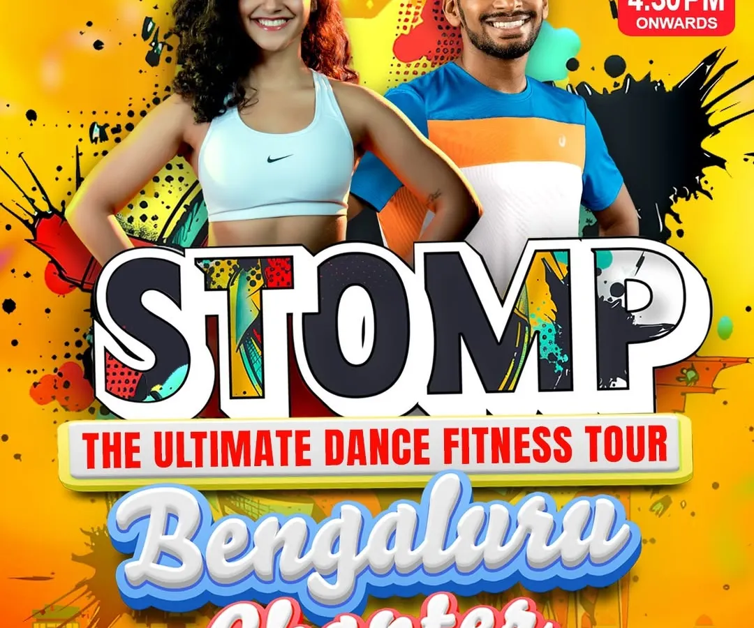 The STOMP tour is where we take the party on the road! This poster was for our Bengaluru chapter, a full-blown dance fitness tour I co-host with Tom. It’s an ultimate workout experience you don't want to miss.