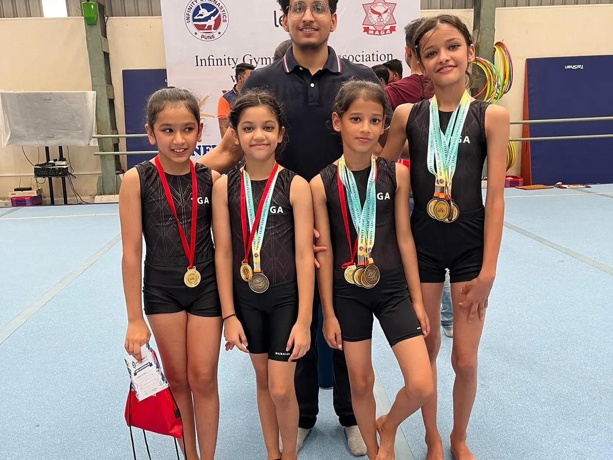 Victory! We are incredibly proud of our gymnasts showcasing their medals. This is what dedication, hard work, and expert coaching can achieve.