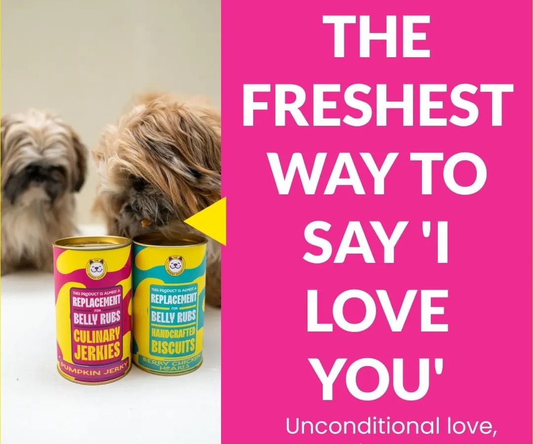 I believe the freshest way to say 'I love you' is with treats made from real, honest ingredients. My handcrafted biscuits and jerkies are made without preservatives, using only farm-fresh fruits, veggies, and meats, packed to stay fresh for your best friend.