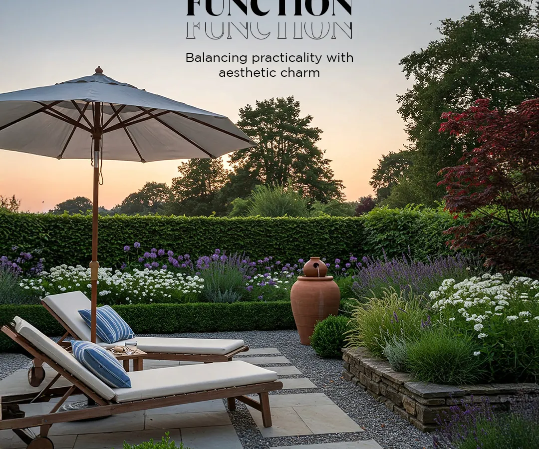 A great landscape should feel like it has always been there. This residential project showcases our focus on function and aesthetic charm, creating a tranquil outdoor living space that balances manicured lawns with natural textures for a truly peaceful vibe.