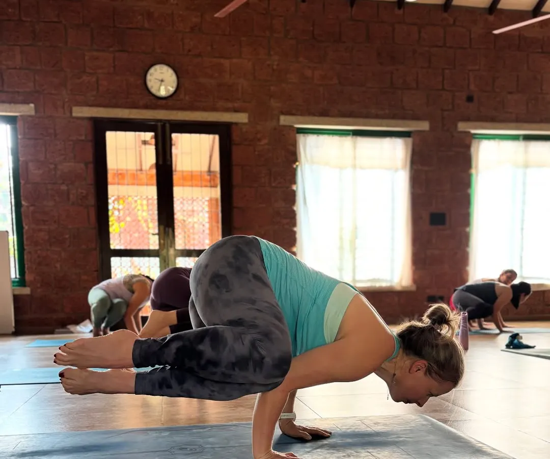 This is a moment of pure interoception, the quiet sense of inner awareness. In our themed asana workshops, we move beyond the physical shape to cultivate this deep listening, exploring challenging poses like Bakasana (Crow Pose) not as a goal, but as a journey inward.