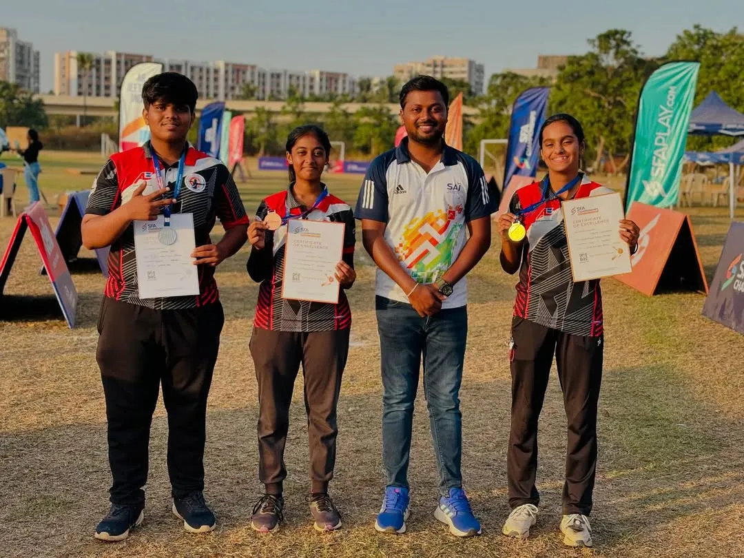 We build champions. Here I am with some of our proud medal winners at the SFA Archery Championships, celebrating their hard-earned success and dedication.