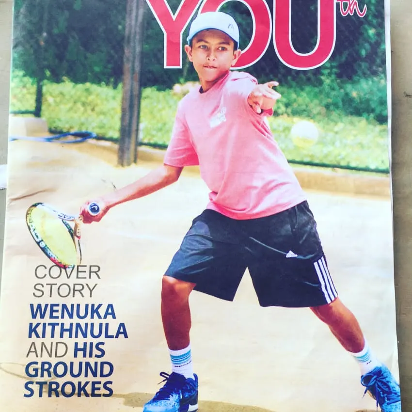 It is an amazing feeling to see my student, Wenuka Kithnula, featured on the cover of a magazine. His powerful groundstrokes and hard work are getting the recognition they deserve, and this is just the beginning.