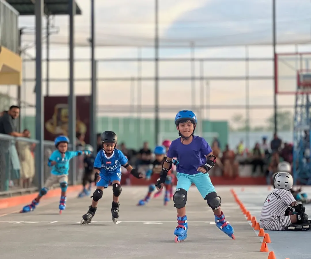 Look at the energy at our in-house skating competition. It’s a day filled with excitement, where kids get to show off their roller skating skills in a fun and supportive environment. Everyone is a champion for trying their best.