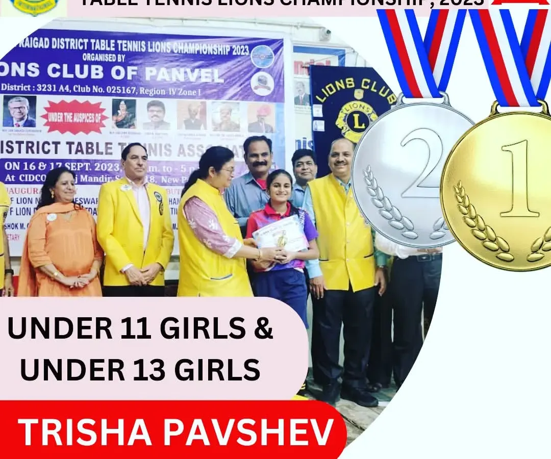 I am incredibly proud of Trisha Pavshev's performance, winning gold in both the Under 11 and Under 13 Girls categories at the Lions Club Championship. This is what dedication looks like.