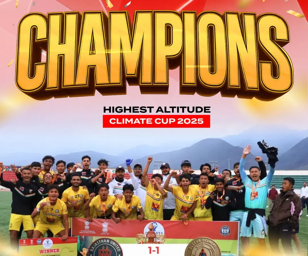 Champions! This is what happens when hard work meets belief. Our young squad, with an average age of just 17, conquered the highest altitude tournament, the Climate Cup 2025 in Leh. This victory wasn't just won on the pitch; it was earned through months of relentless preparation.