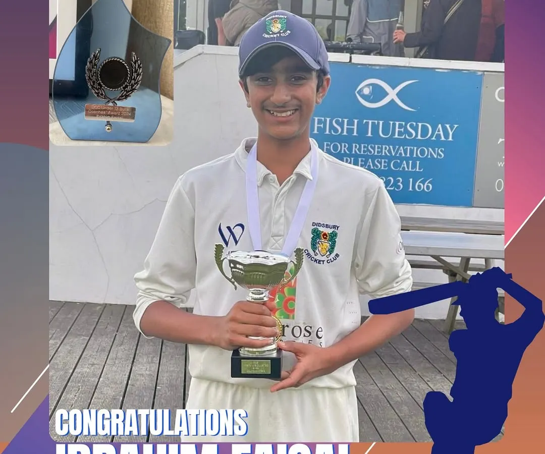 Our training prepares players for global opportunities. Congratulations to Ibrahim Faisal for being named Best Player in the Greater Manchester League U-13 and getting selected for the Lancashire U-14 squad in the UK.