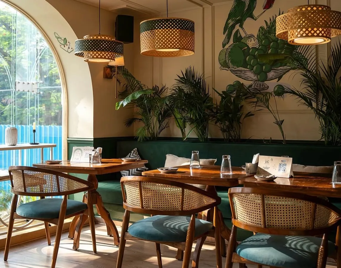I created these mid-century modern dining chairs and tables for the Smoke House Deli in Mumbai. This project shows my capability to produce high-quality, durable furniture for commercial spaces like restaurants, ensuring both style and functionality for high-traffic environments.
