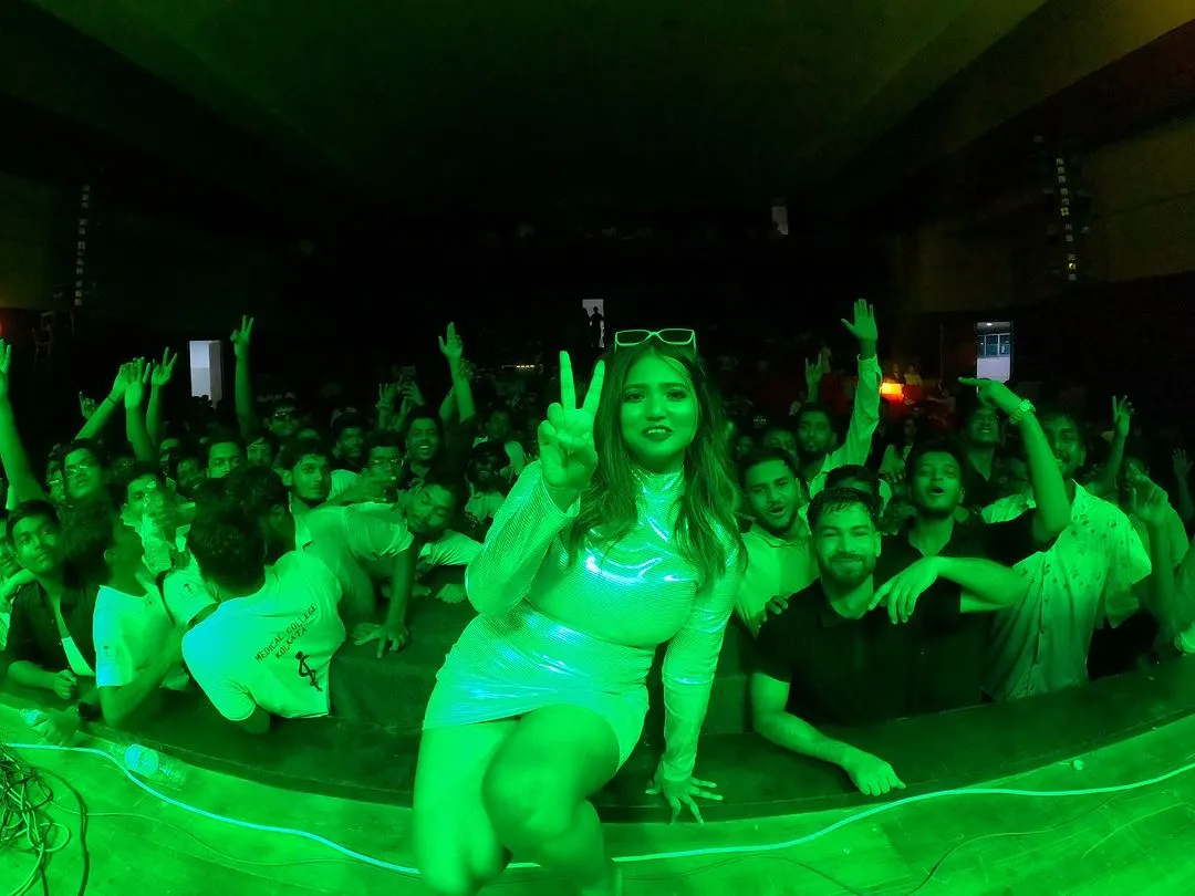 Nothing beats the energy of a massive college crowd. This is a shot with the amazing students at Medical College Kolkata after a high octane set. Connecting with the audience is what I live for.