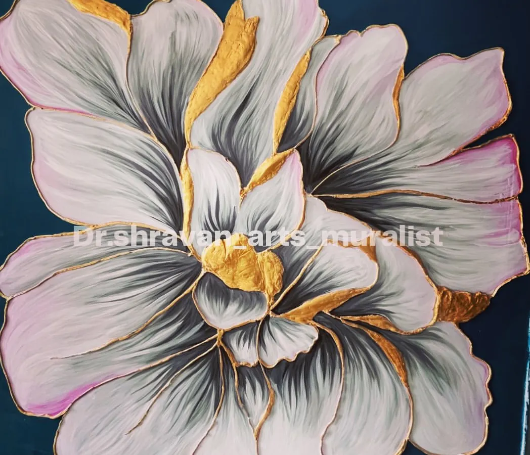Get a close look at the beautiful details we'll achieve. We will combine 3D sculpting with delicate painting and gold foil techniques to create a piece that has incredible depth and texture.