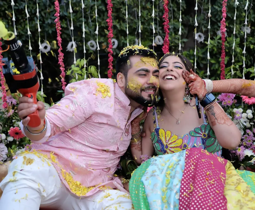 This is what a Haldi ceremony is all about: pure, unadulterated joy. I love capturing these candid moments of laughter and playful chaos, where the colors are as bright as the smiles. It’s about the real fun, not just posed pictures.